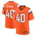 Justin Strnad Denver Broncos Game Jersey - Orange