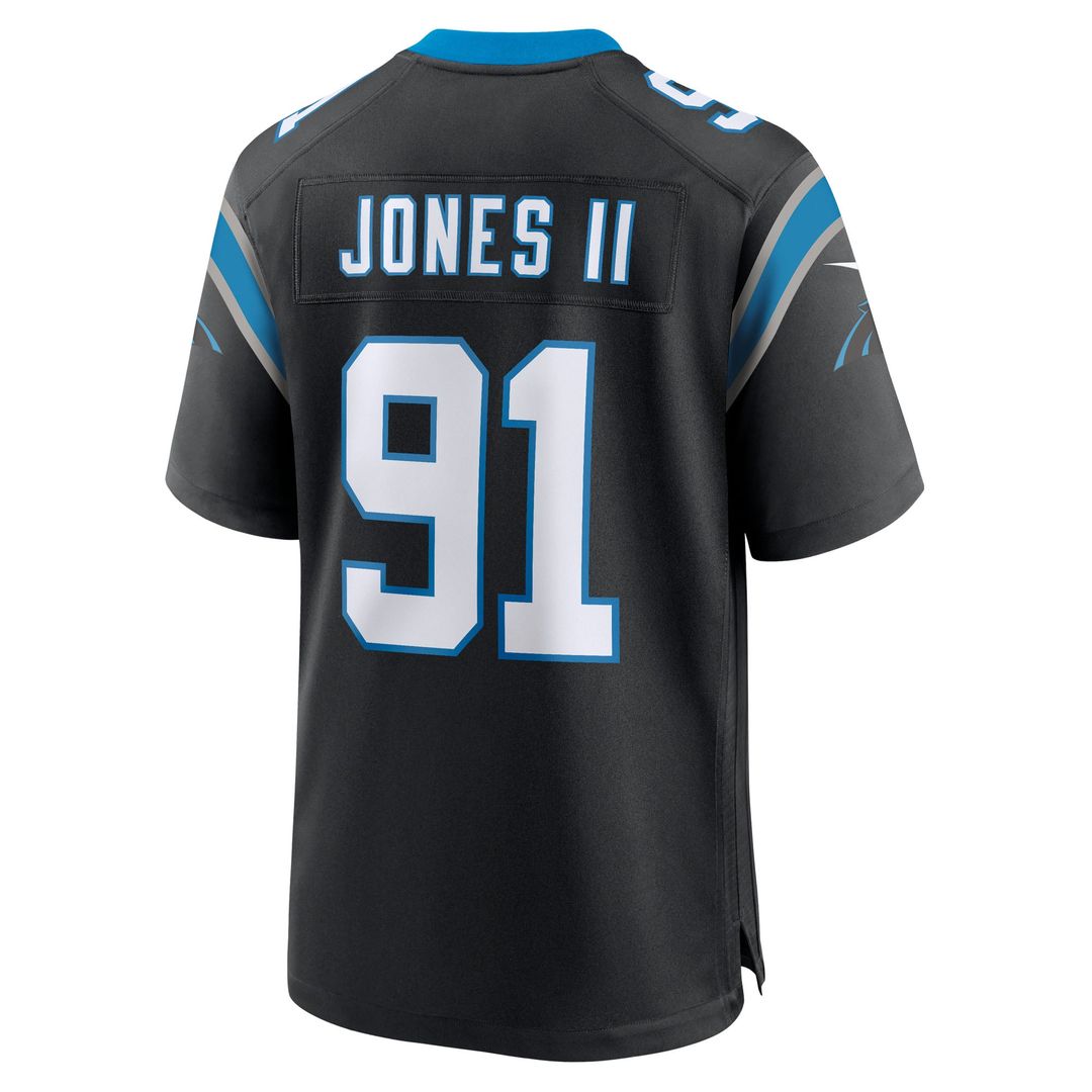 Patrick Jones II Carolina Panthers Game Jersey - Black