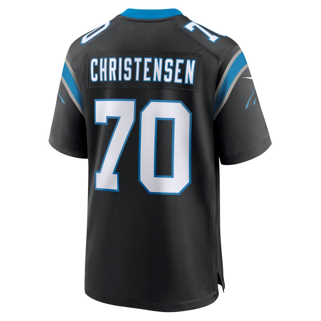 Brady Christensen Carolina Panthers Game Jersey - Black