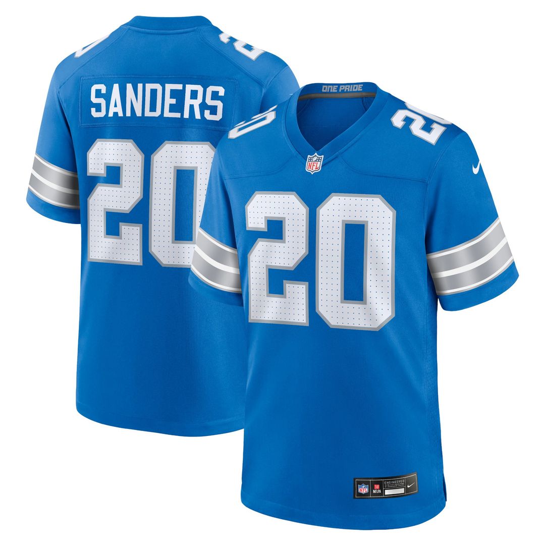 Barry Sanders Detroit Lions Game Jersey - Blue