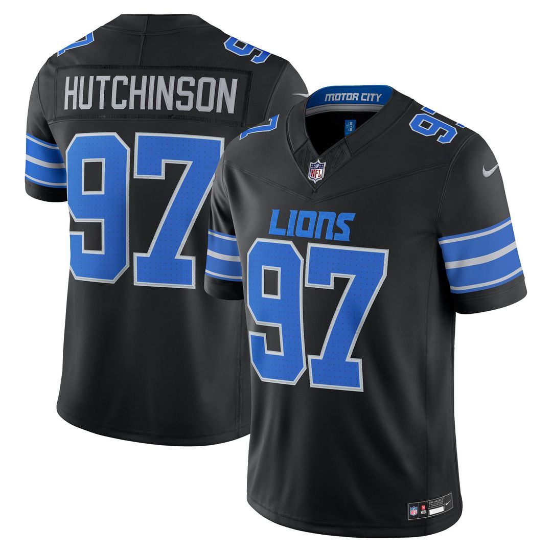 Aidan Hutchinson Detroit Lions Alternate Vapor F.U.S.E. Stitched Limited Jersey - Black