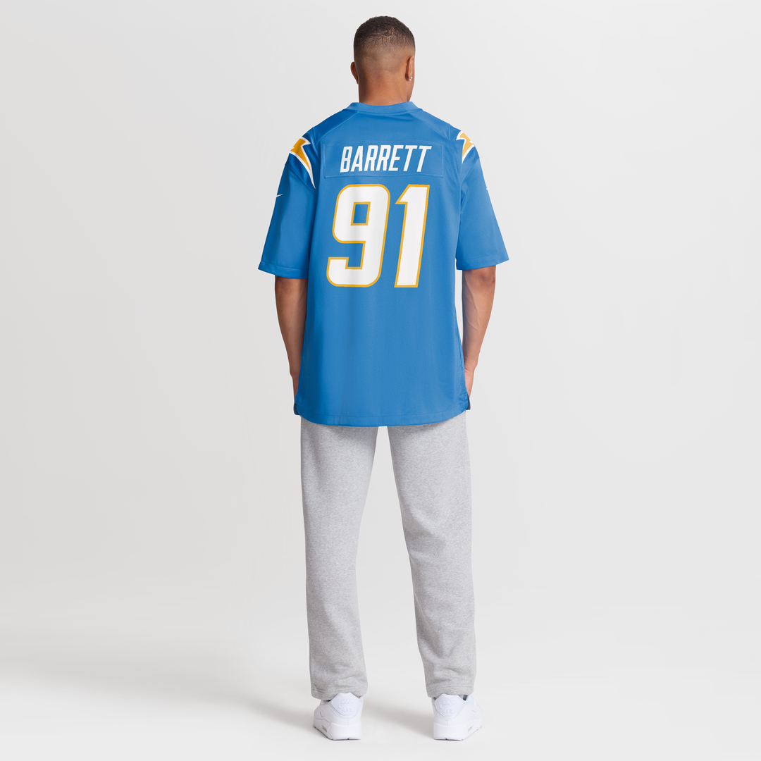 Nick Barrett Los Angeles Chargers Game Jersey - Powder Blue