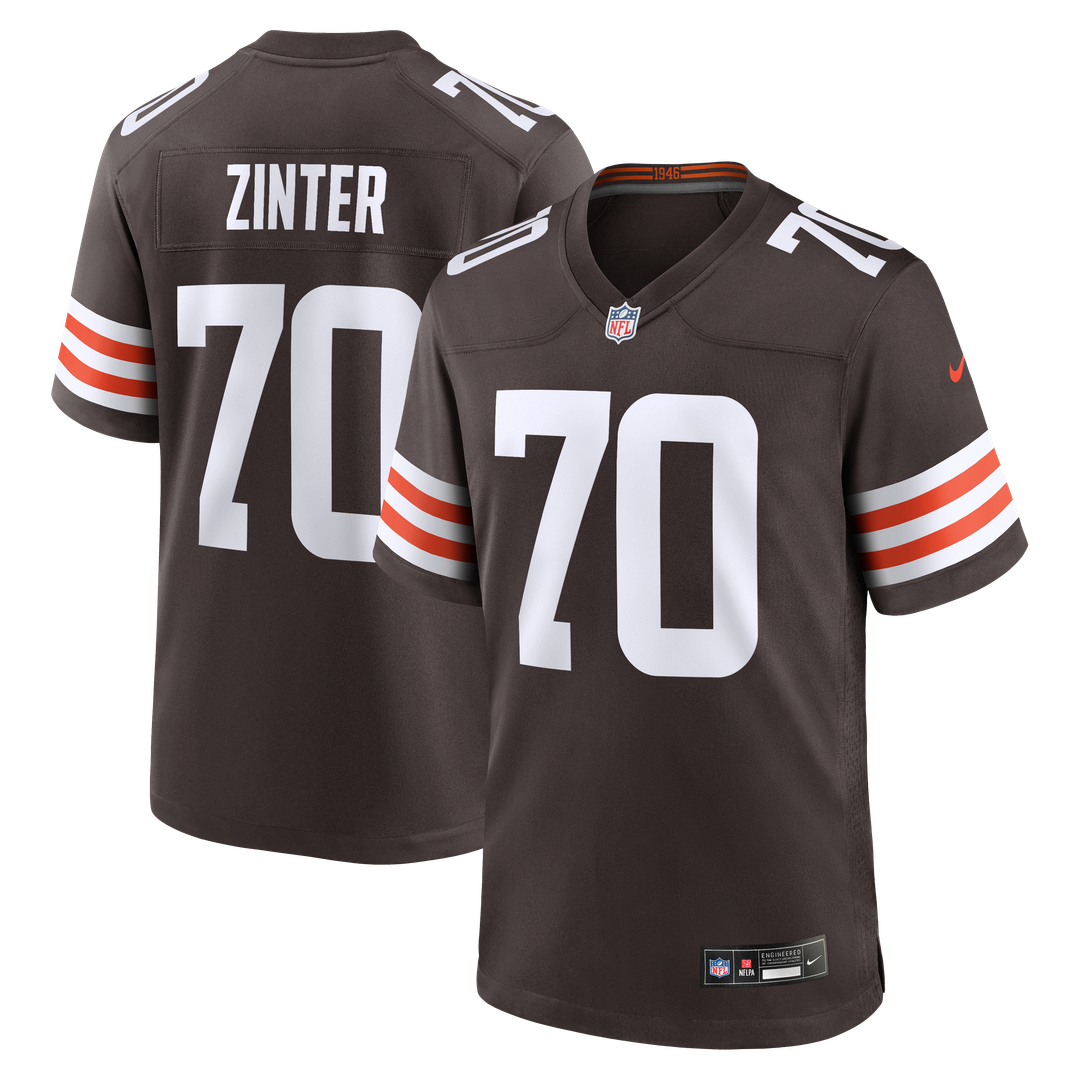 Zak Zinter Cleveland Browns Game Jersey - Brown