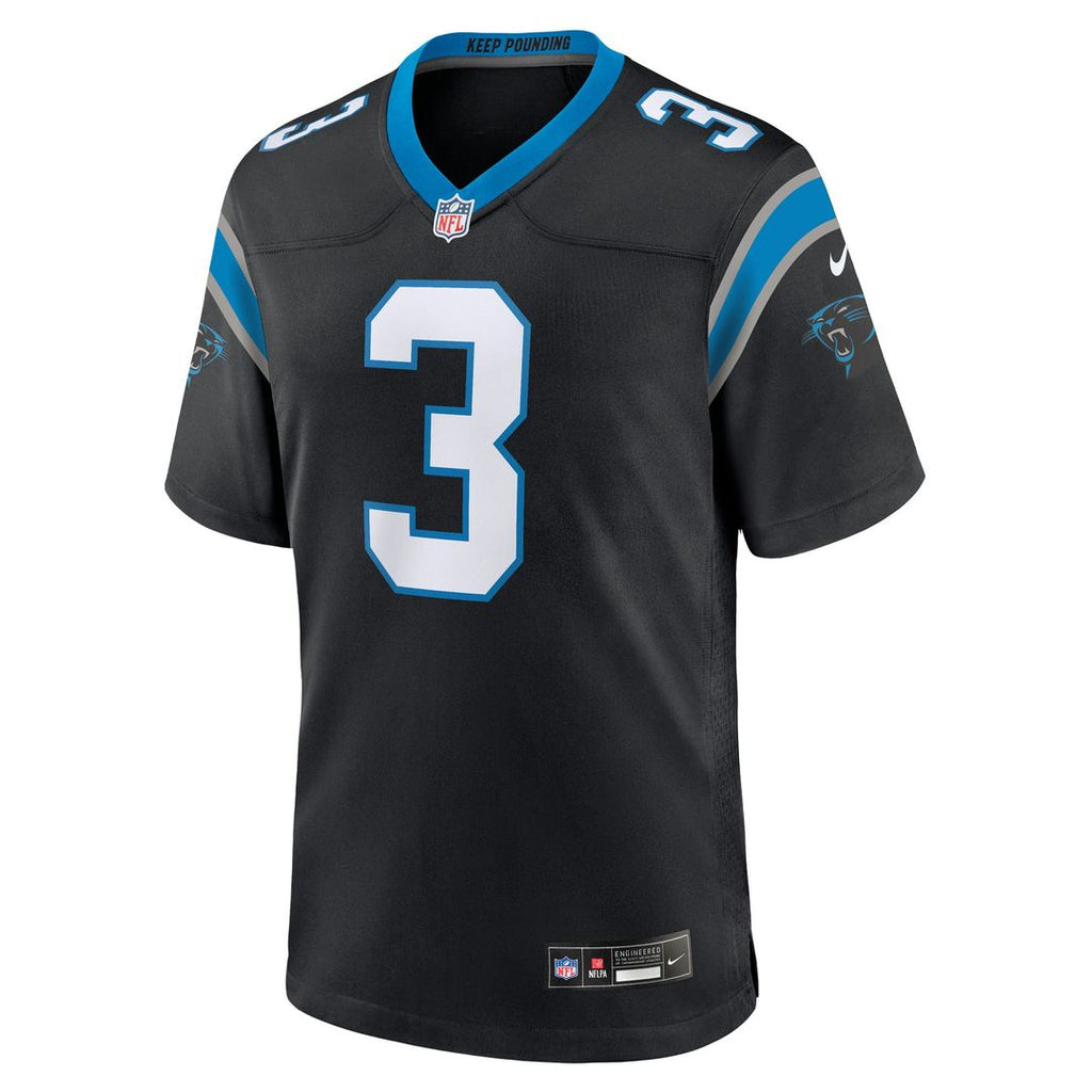 Princely Umanmielen Carolina Panthers Game Jersey - Black