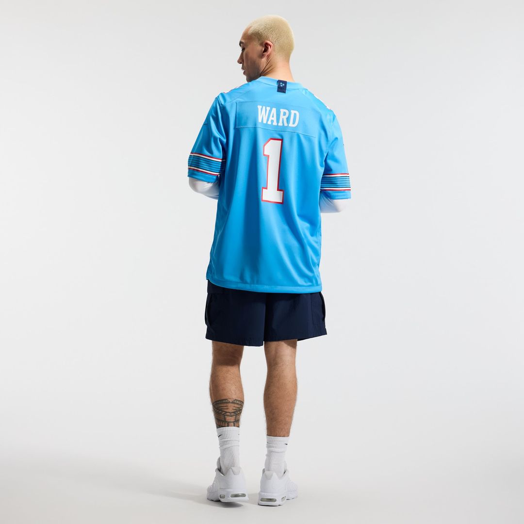 Cameron Ward Tennessee Titans Game Jersey - Light Blue