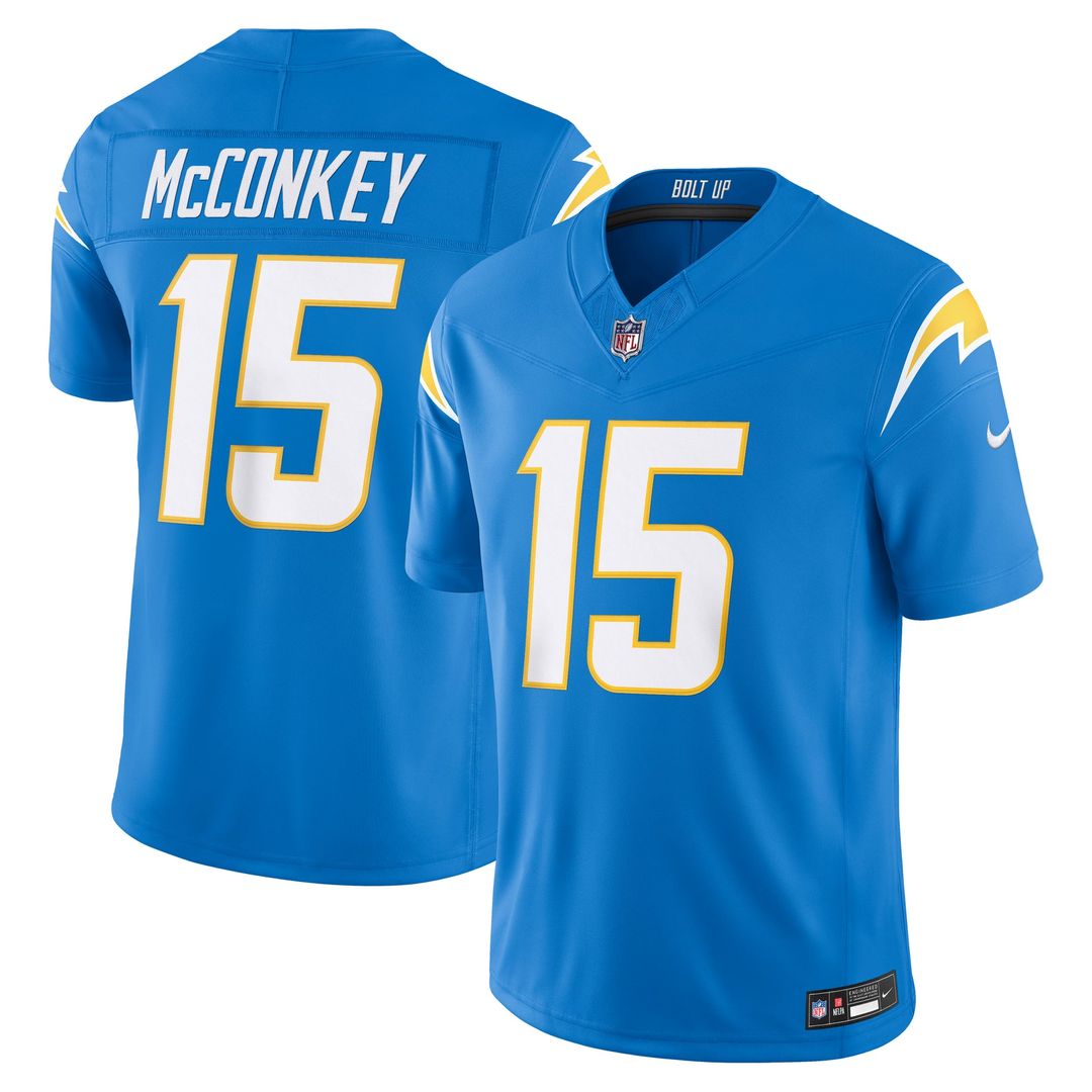 Ladd McConkey Los Angeles Chargers Alternate Super Chargers Vapor F.U.S.E. Stitched Limited Jersey - Navy