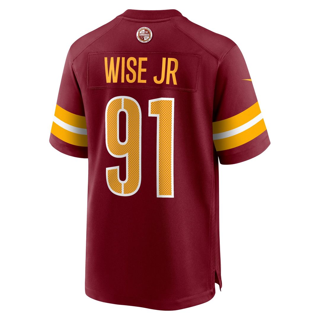 Deatrich Wise Jr. Washington Commanders Game Jersey - Burgundy