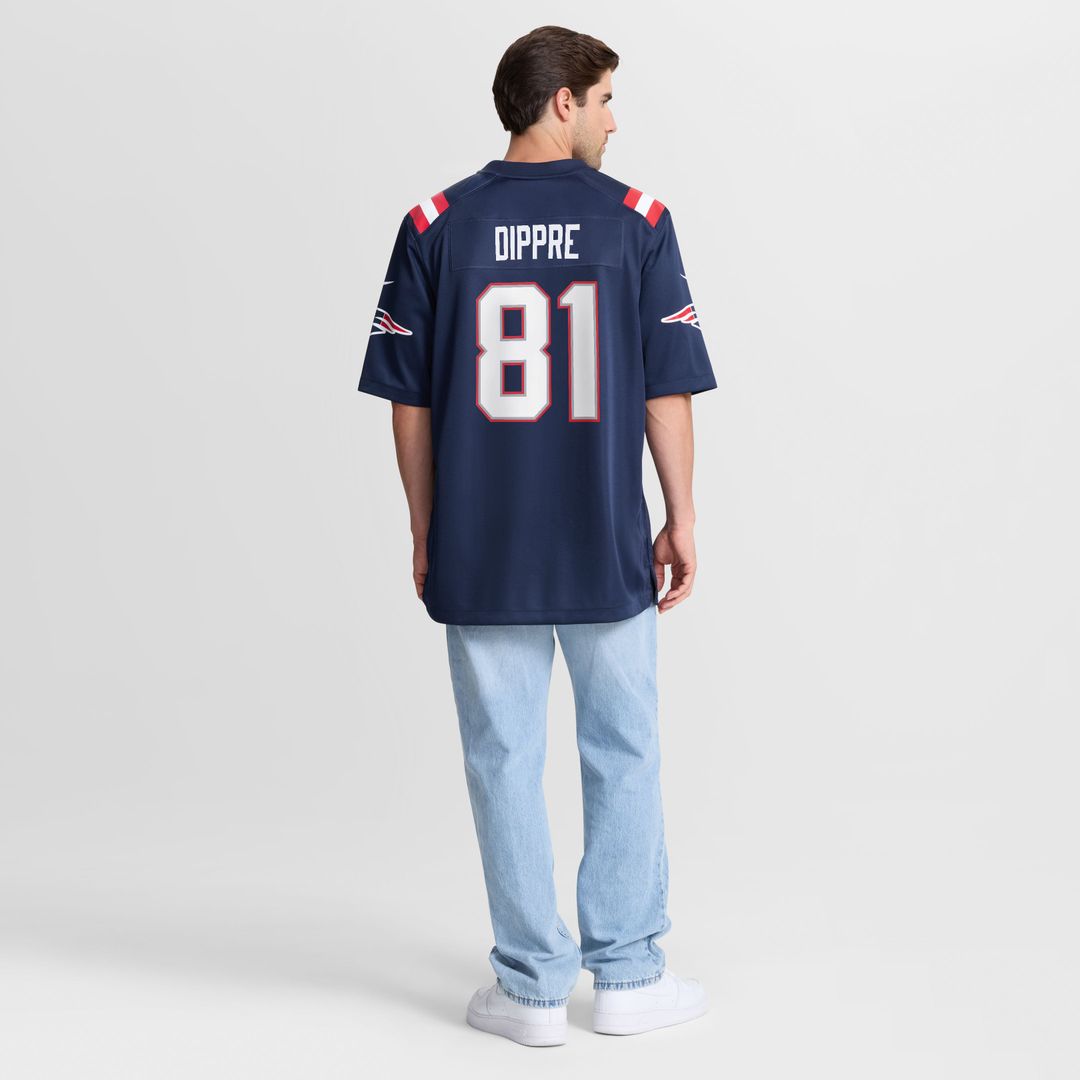 CJ Dippre New England Patriots Game Jersey - Navy