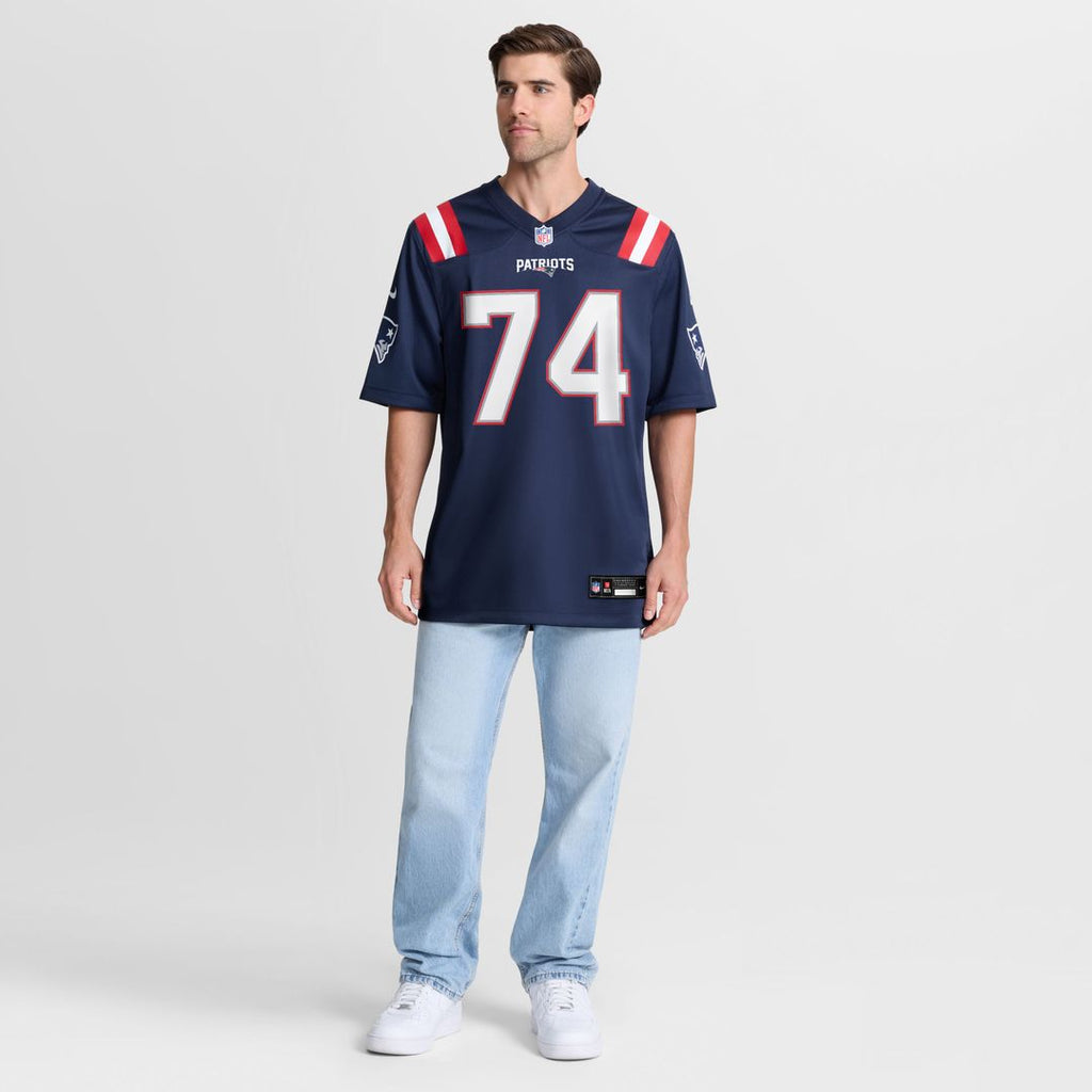 Caleb Lomu New England Patriots Game Jersey - Navy