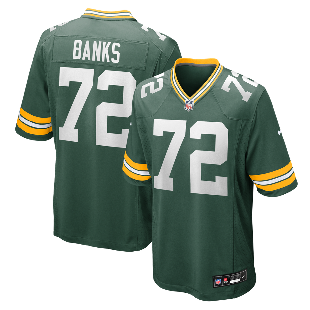 Brant Banks Green Bay Packers Game Jersey - Green