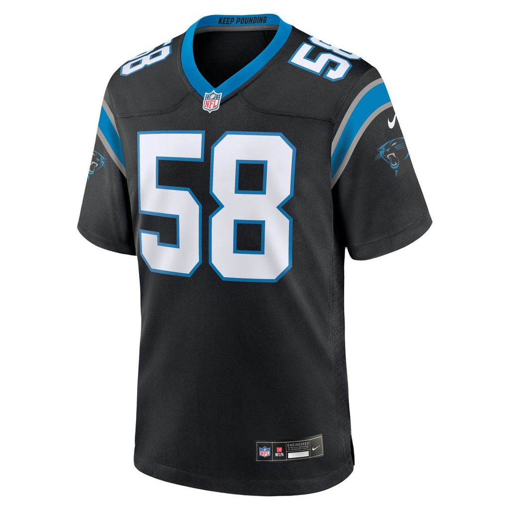 Thomas Davis Sr. Carolina Panthers Team Game Jersey - Black