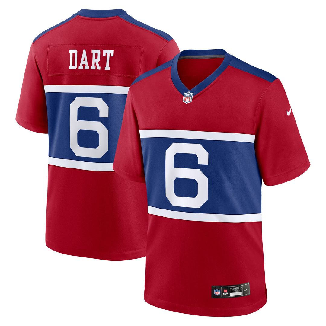 Jaxson Dart New York Giants Game Jersey - Royal Blue
