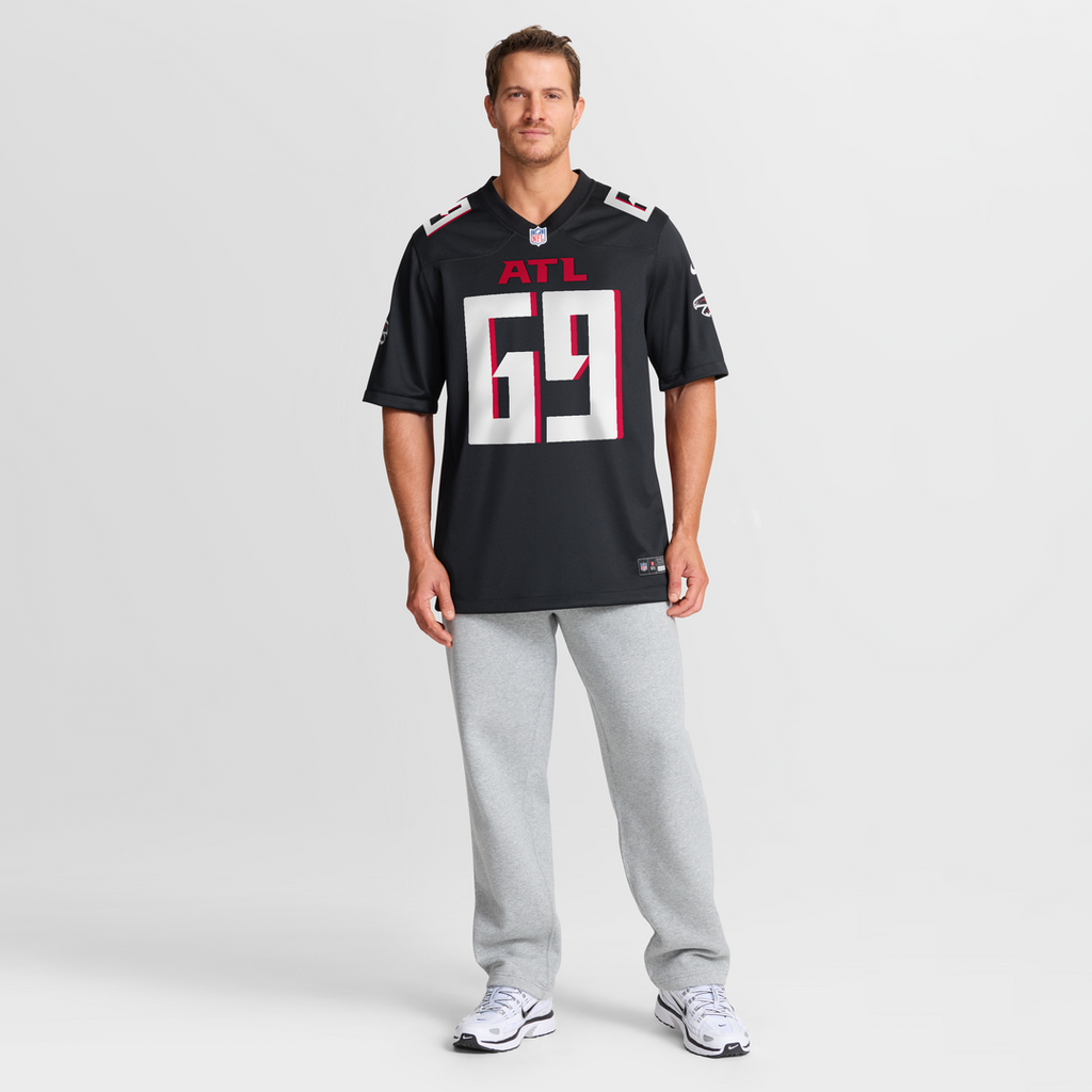 Jack Nelson Atlanta Falcons Game Jersey - Black