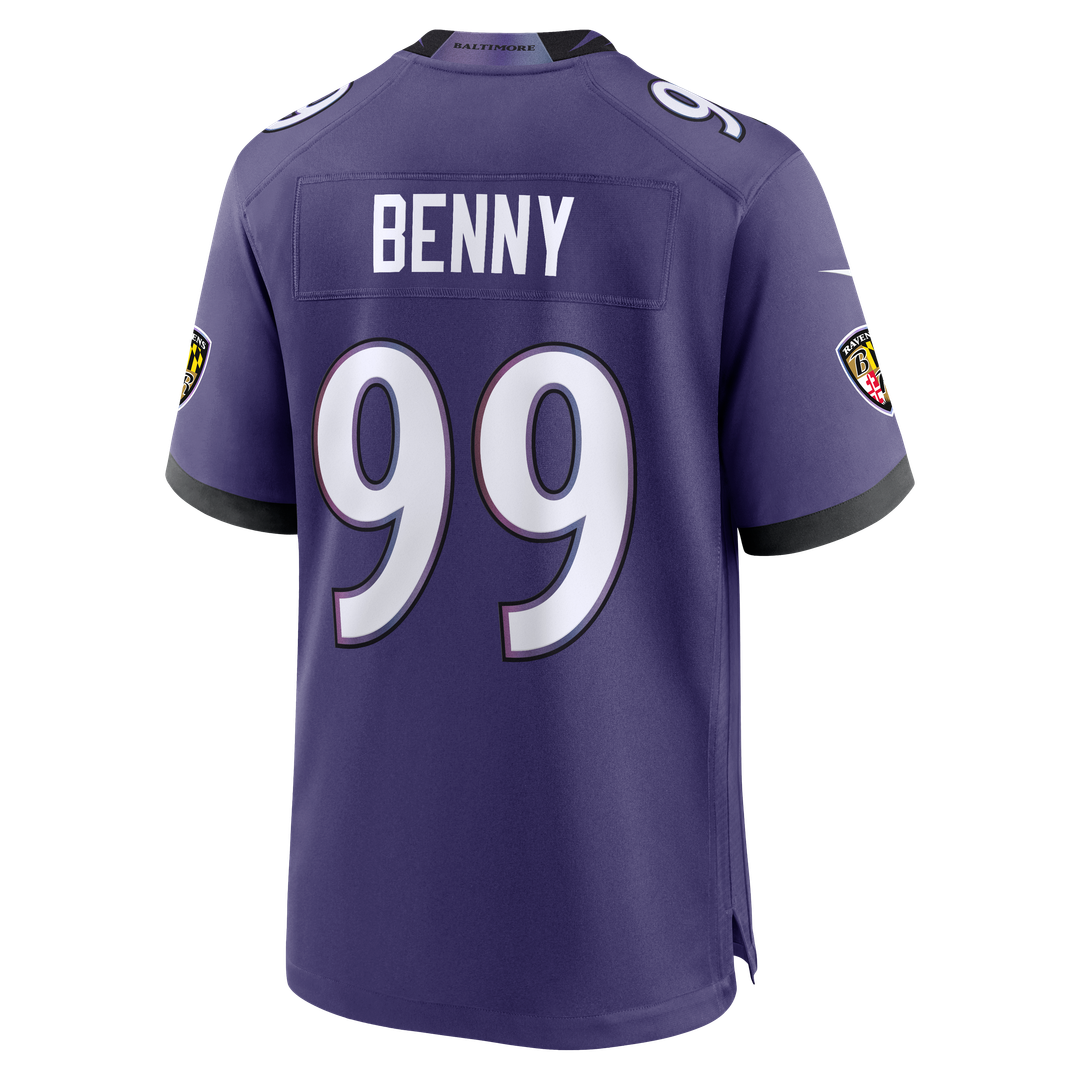 Rayshaun Benny Baltimore Ravens Game Jersey - Purple