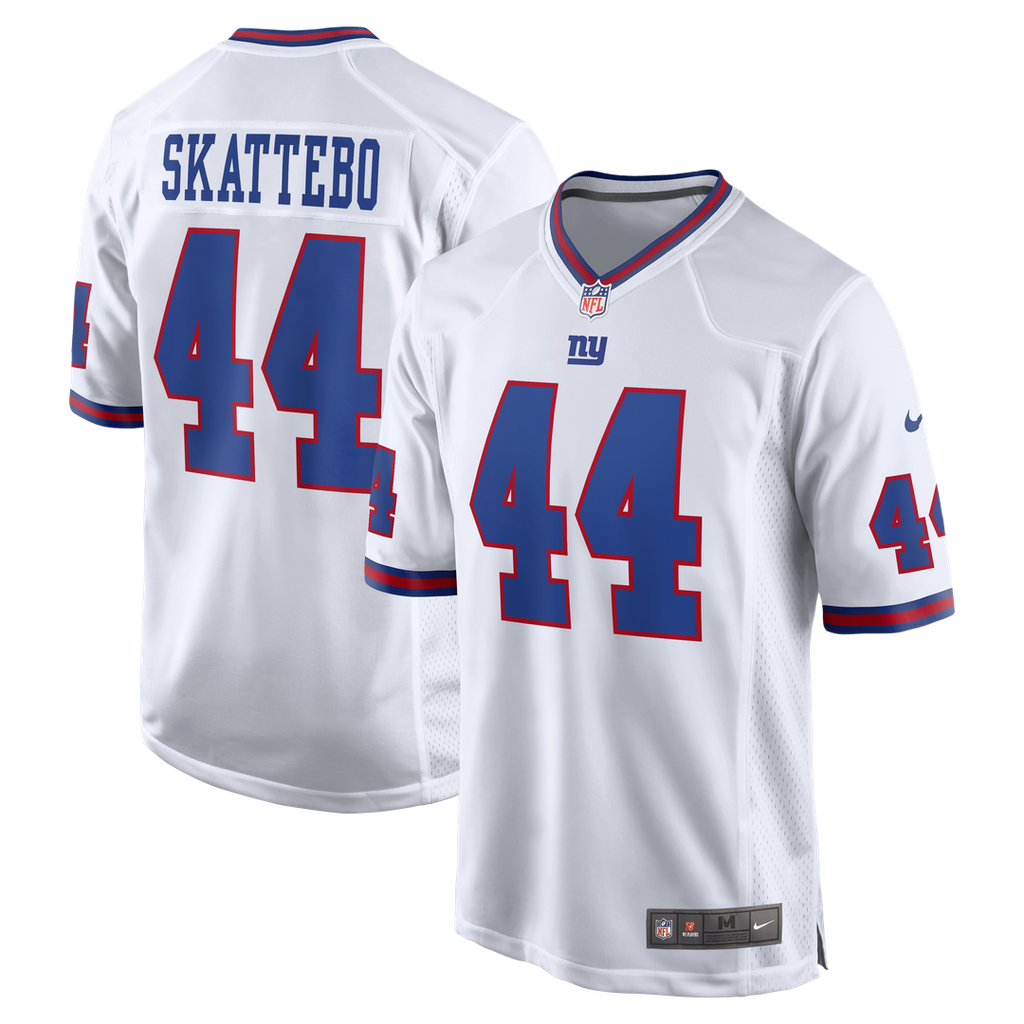Cam Skattebo New York Giants Alternate Vintage White Game Jersey - White