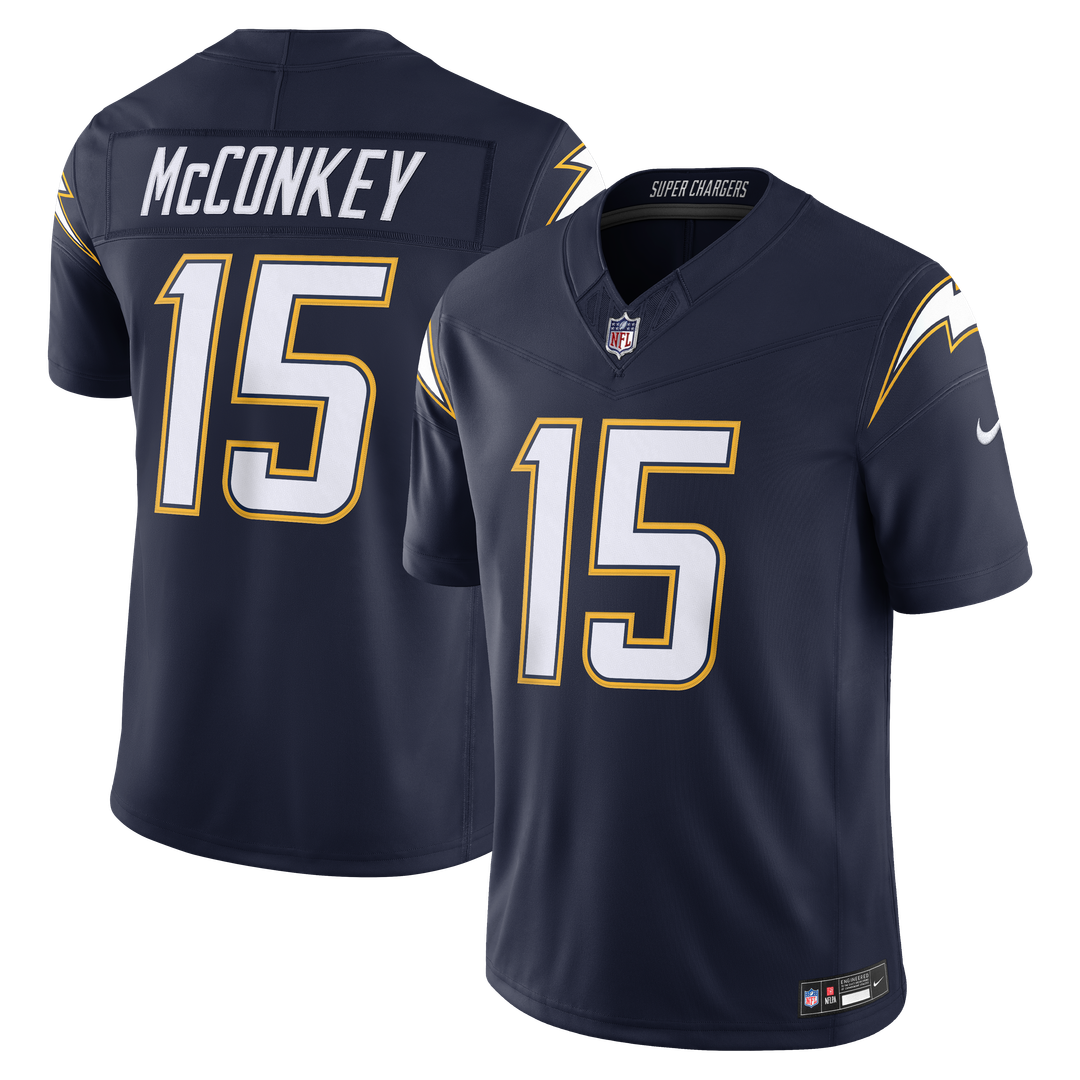 Ladd McConkey Los Angeles Chargers Alternate Super Chargers Vapor F.U.S.E. Stitched Limited Jersey - Navy