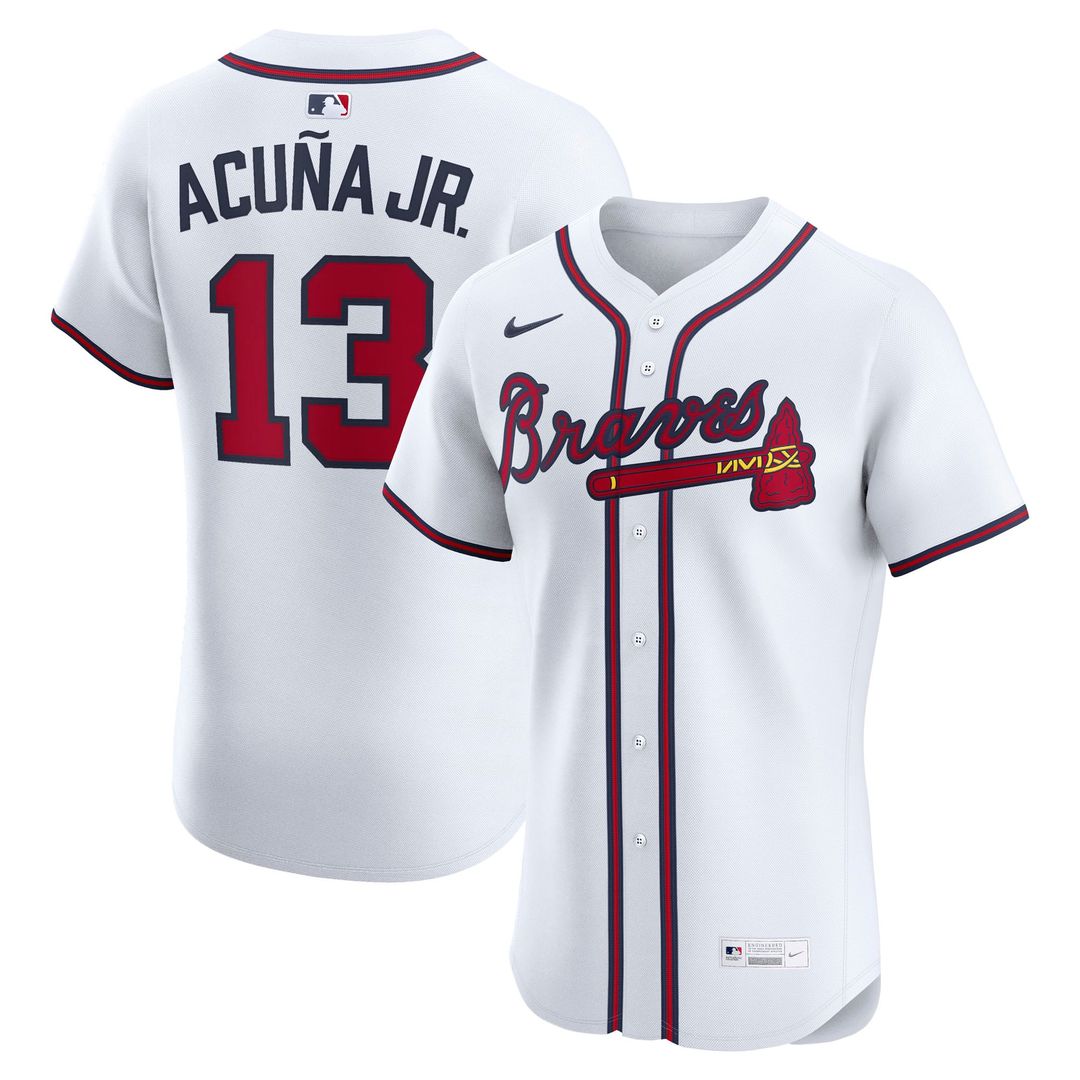Atlanta Braves Ronald Acuña Jr. Nike Navy Alternate Elite Jersey