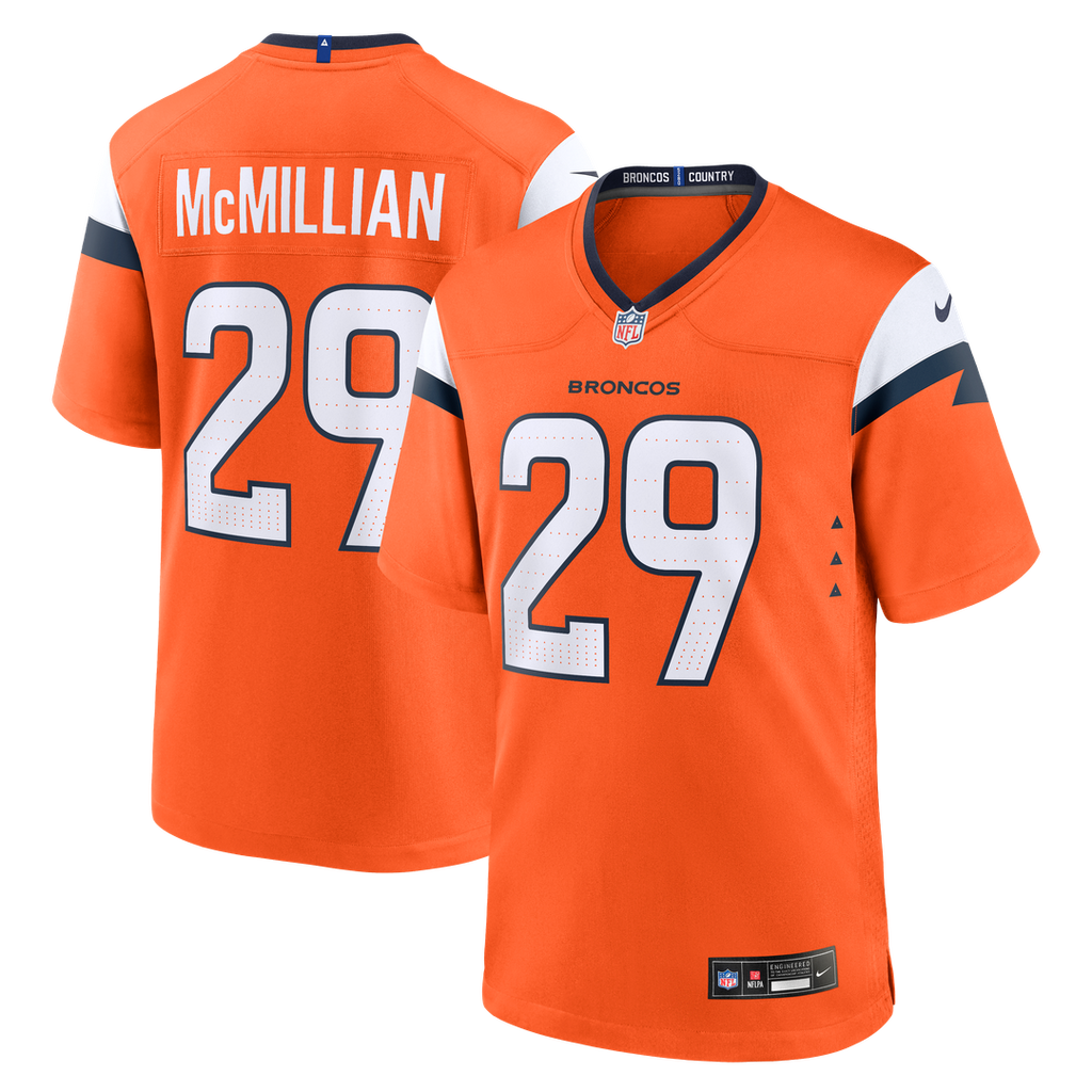Ja'Quan McMillian Denver Broncos Game Jersey - Orange