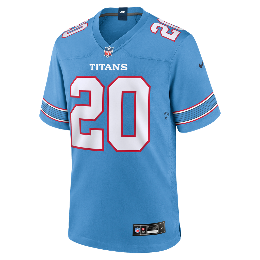 Tony Pollard Tennessee Titans Game Jersey - Light Blue