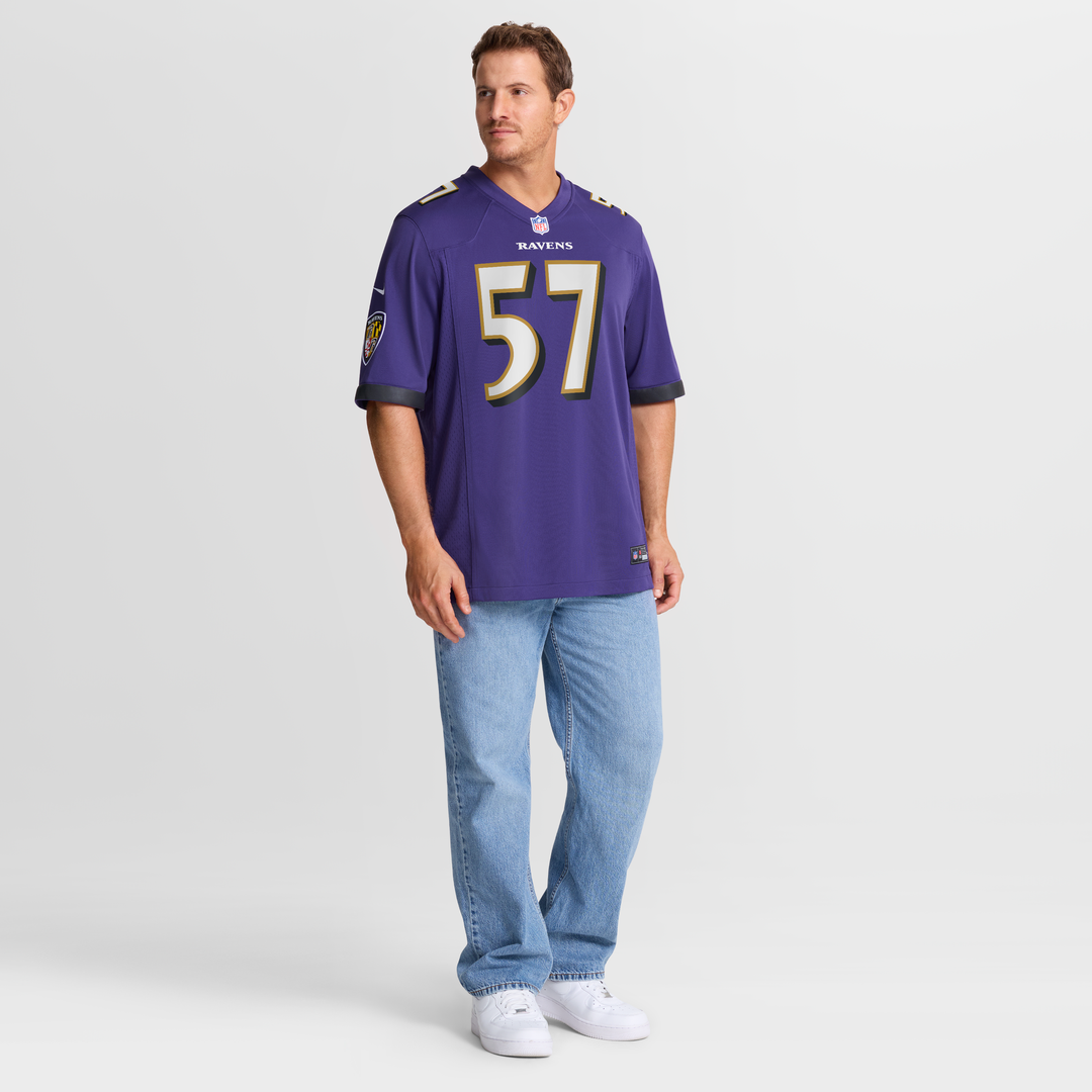 Bart Scott Baltimore Ravens Game Jersey - Purple