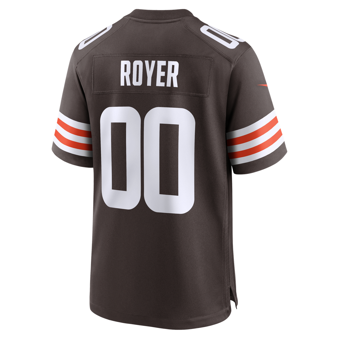 Joe Royer Cleveland Browns Game Jersey - Brown