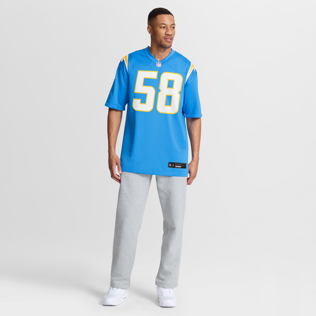 Tae Crowder Los Angeles Chargers Game Jersey - Powder Blue