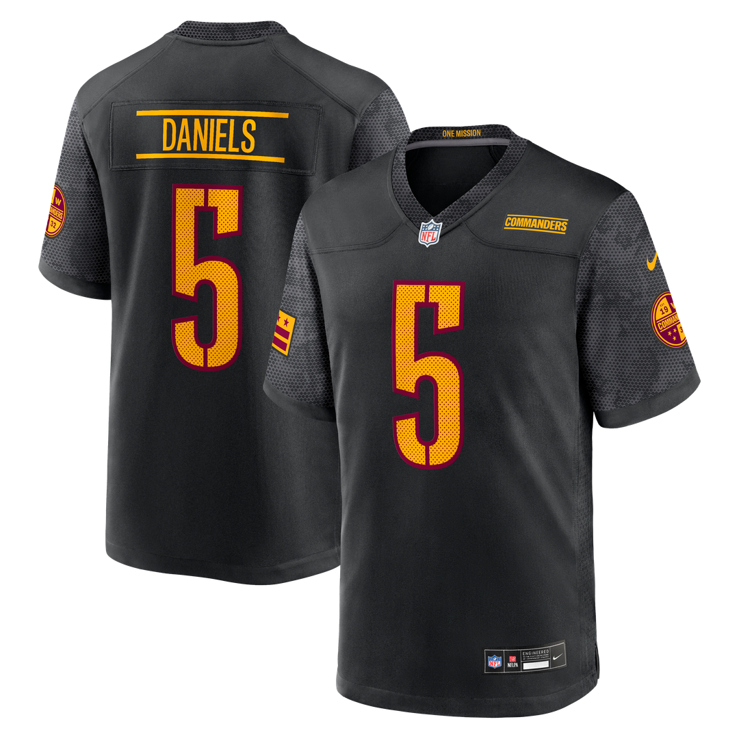 Jayden Daniels Washington Commanders Alternate Game Jersey - Black