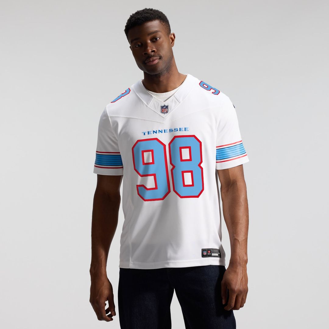 Jeffery Simmons Tennessee Titans Vapor F.U.S.E. Stitched Limited Jersey - Light Blue