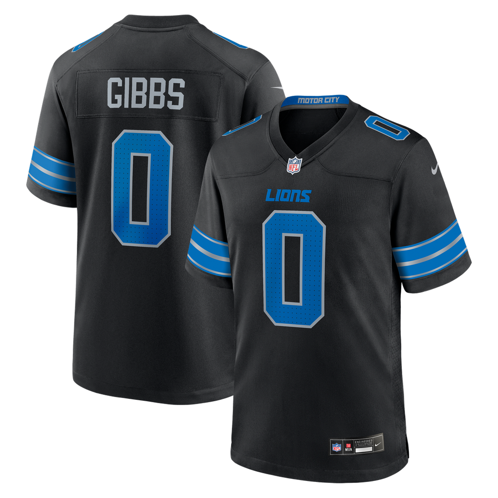 Jahmyr Gibbs Detroit Lions 2nd Alternate Game Jersey - Black