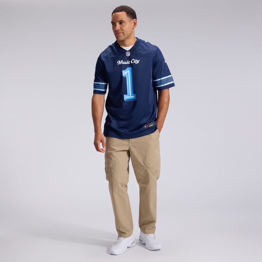 Cameron Ward Tennessee Titans 2026 Rivalries Collection Game Jersey - Navy
