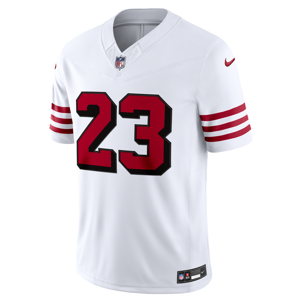 Christian McCaffrey San Francisco 49ers Alternate Vapor F.U.S.E. Stitched Limited Jersey - White