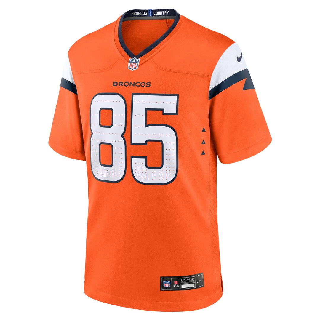 Lucas Krull Denver Broncos Game Jersey - Orange