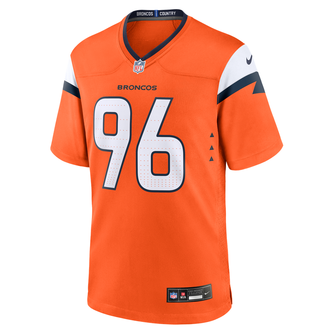 Eyioma Uwazurike Denver Broncos Game Jersey - Orange