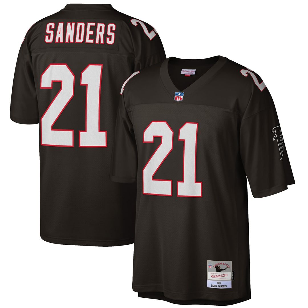 Deion Sanders Atlanta Falcons Big & Tall 1992 Replica Jersey - White