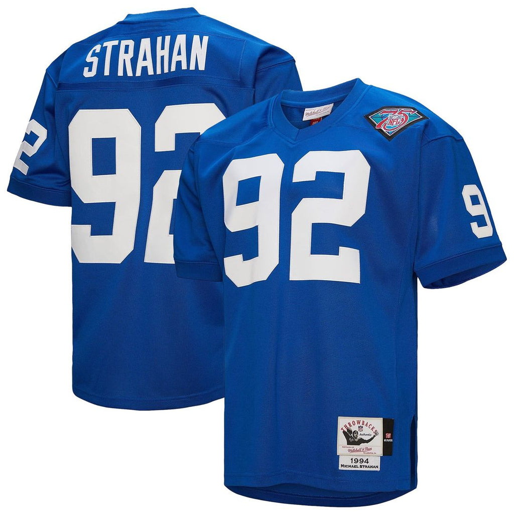 Michael Strahan New York Giants 1994 Authentic Throwback Jersey - Royal Blue