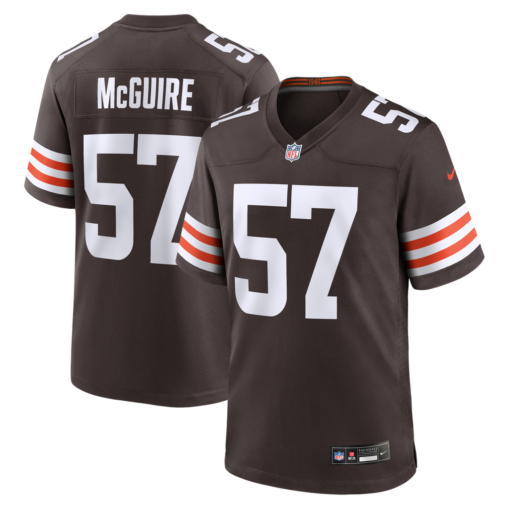 Isaiah McGuire Cleveland Browns Game Jersey - Brown