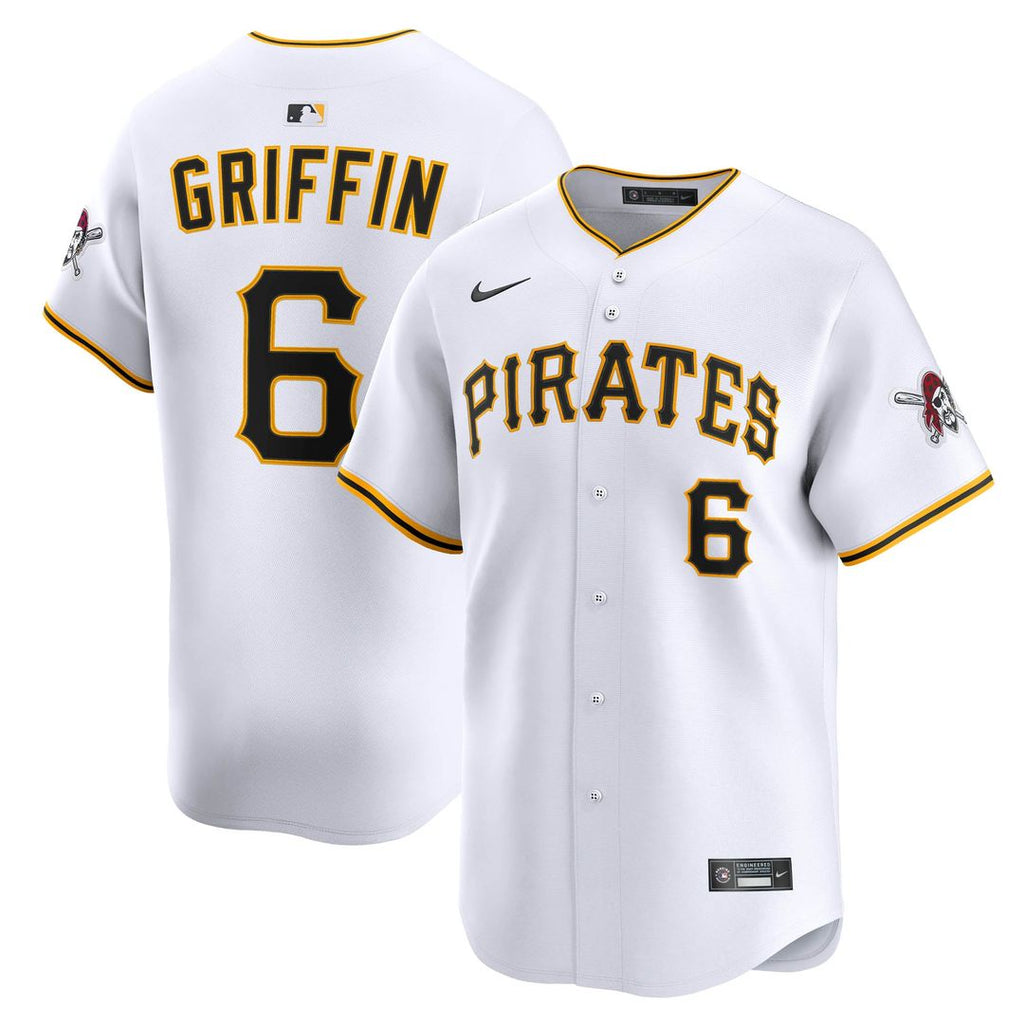 Pittsburgh Pirates Konnor Griffin Nike White Home Limited Jersey