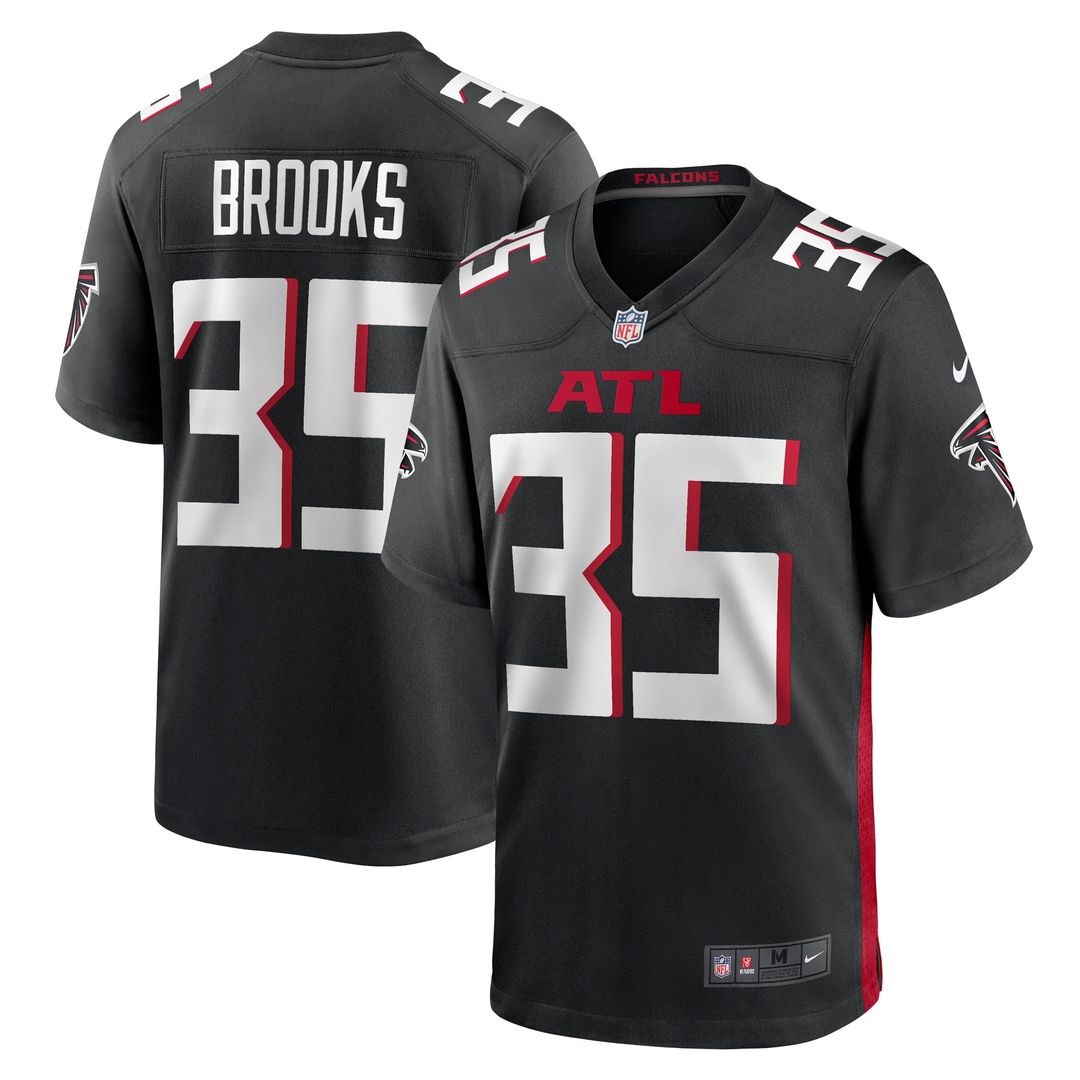 Natrone Brooks Atlanta Falcons Game Jersey - Black