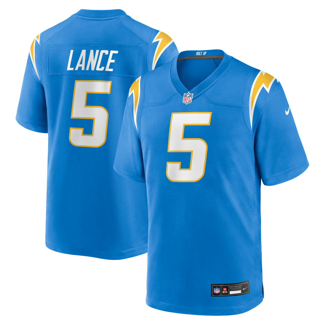 Trey Lance Los Angeles Chargers Game Jersey - Powder Blue