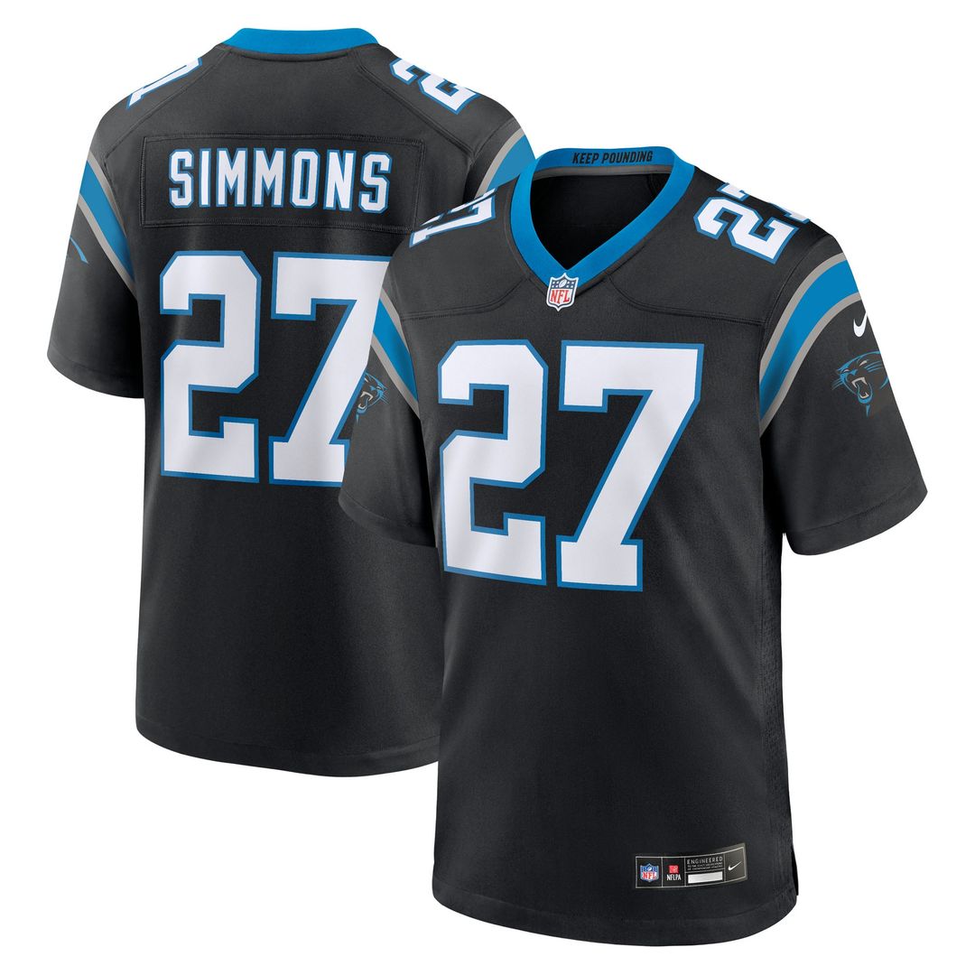 Isaiah Simmons Carolina Panthers Game Jersey - Black