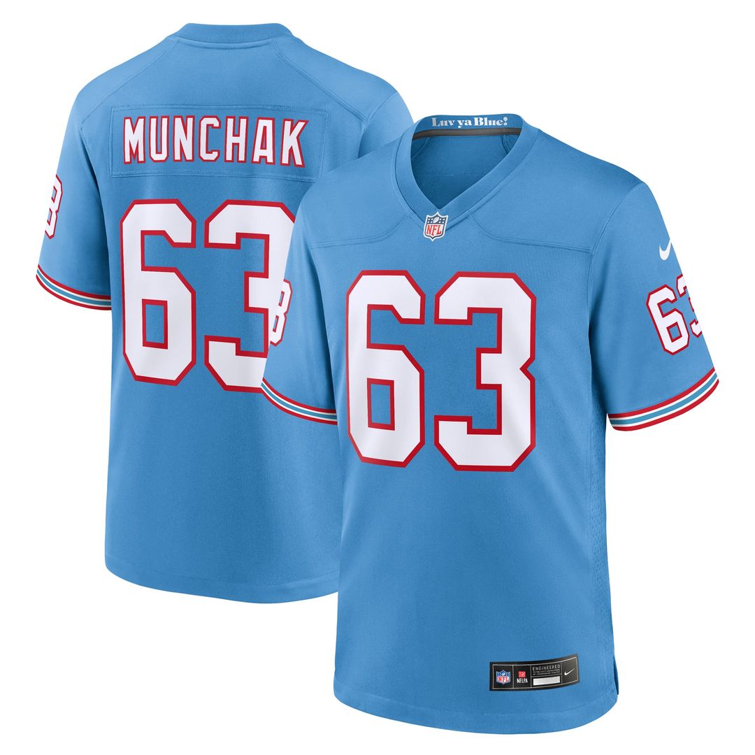 Mike Munchak Tennessee Titans Alternate Game Jersey - Light Blue