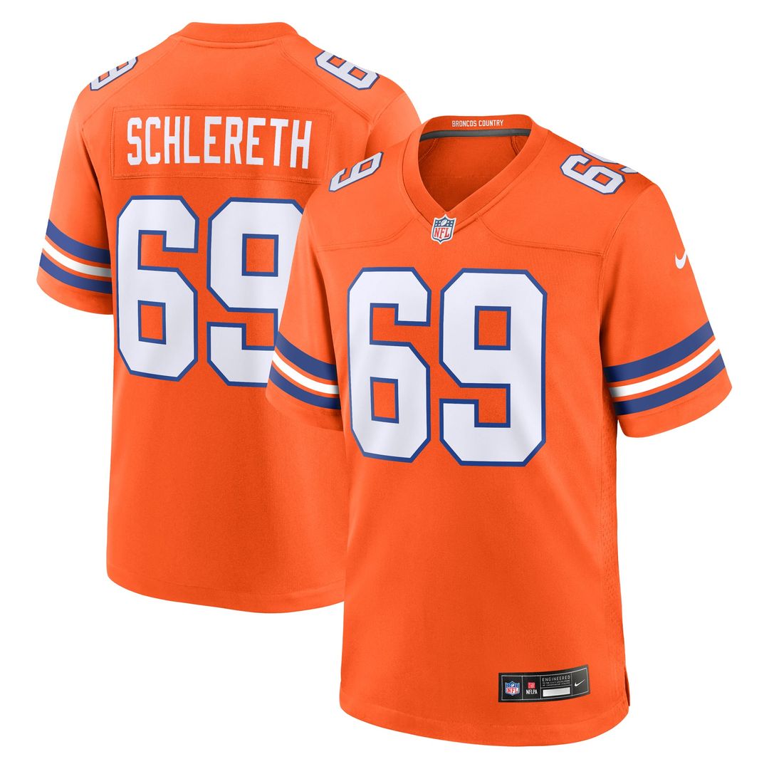 Mark Schlereth Denver Broncos Alternate Game Jersey - Orange