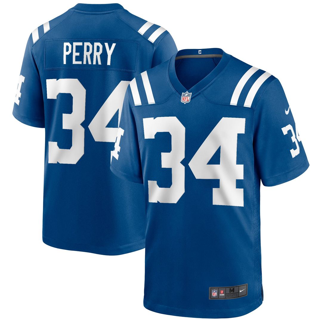 Joe Perry Indianapolis Colts Game Jersey - Royal Blue