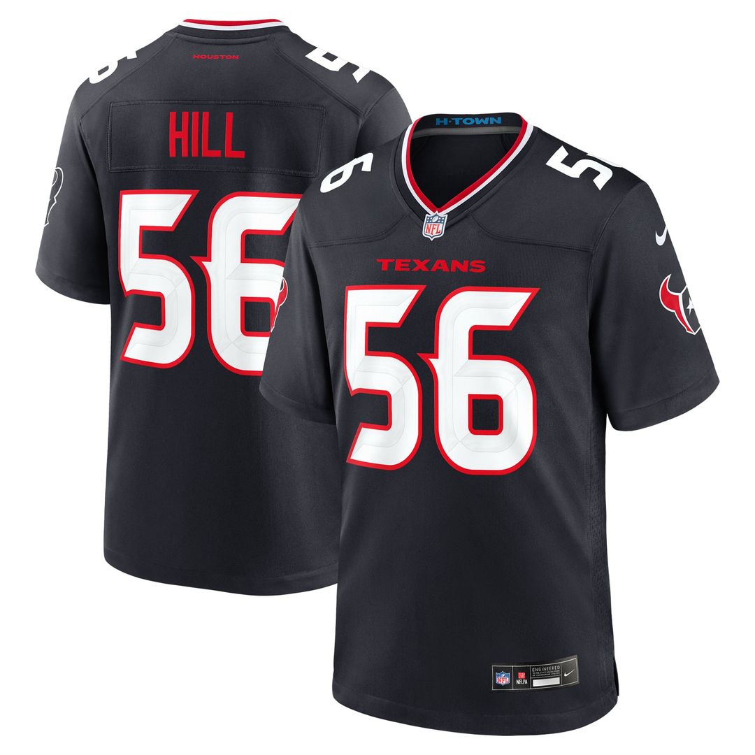 Jamal Hill Houston Texans Game Jersey - Navy