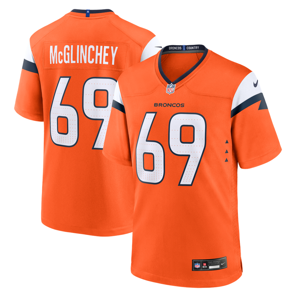 Mike McGlinchey Denver Broncos Game Jersey - Orange