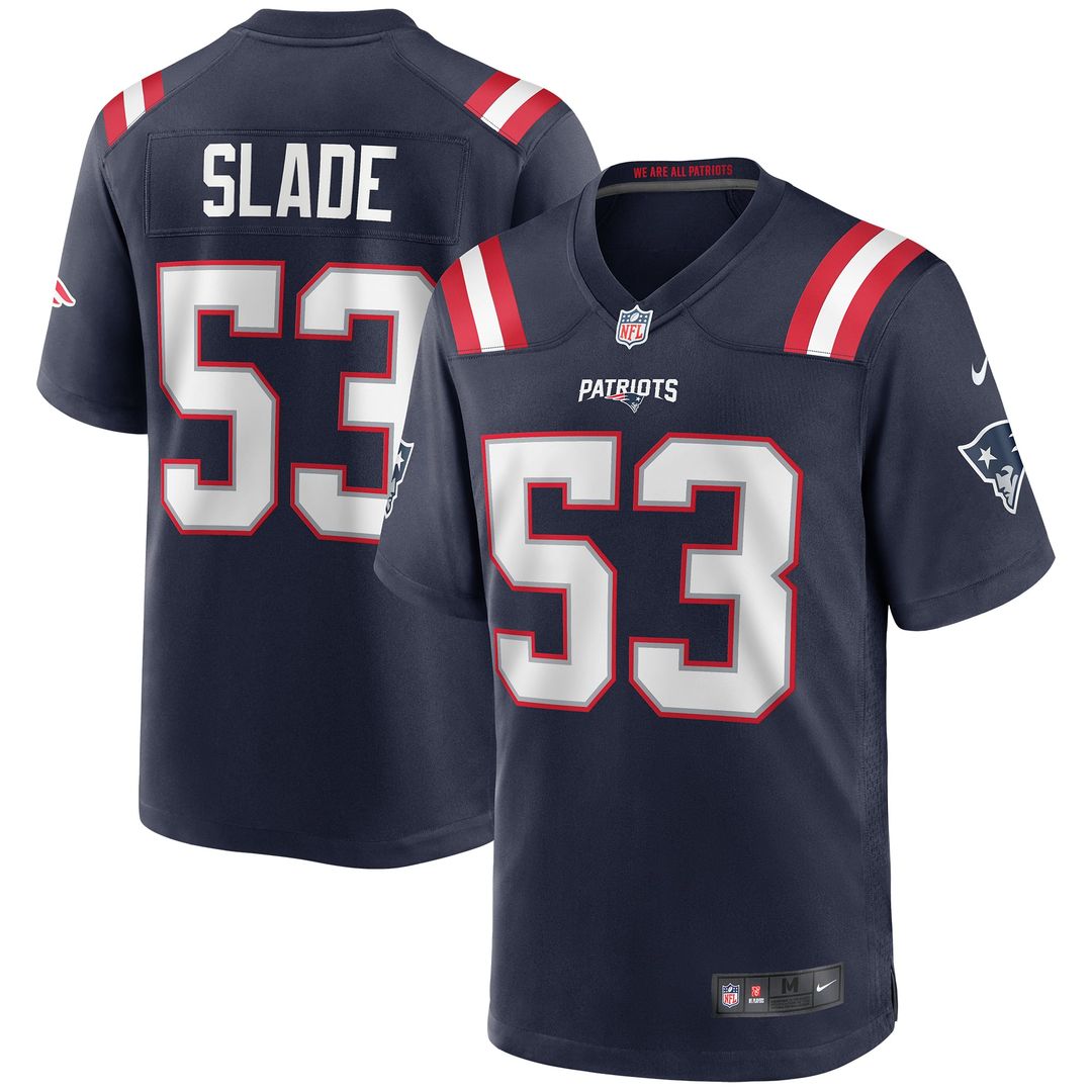 Chris Slade New England Patriots Game Jersey - Navy