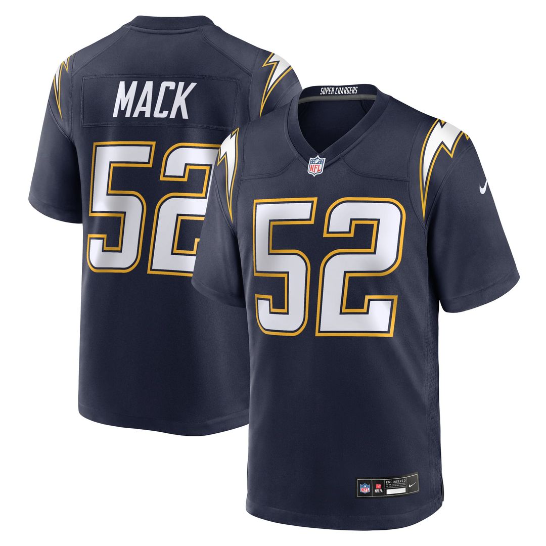 Khalil Mack Los Angeles Chargers Alternate Charger Power Game Jersey - Gold