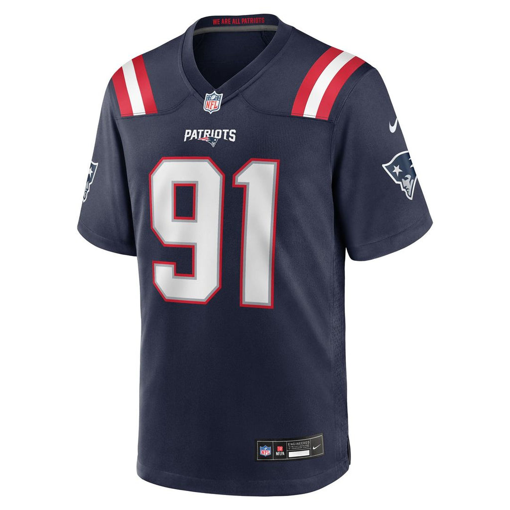 Elijah Ponder New England Patriots Game Jersey - Navy