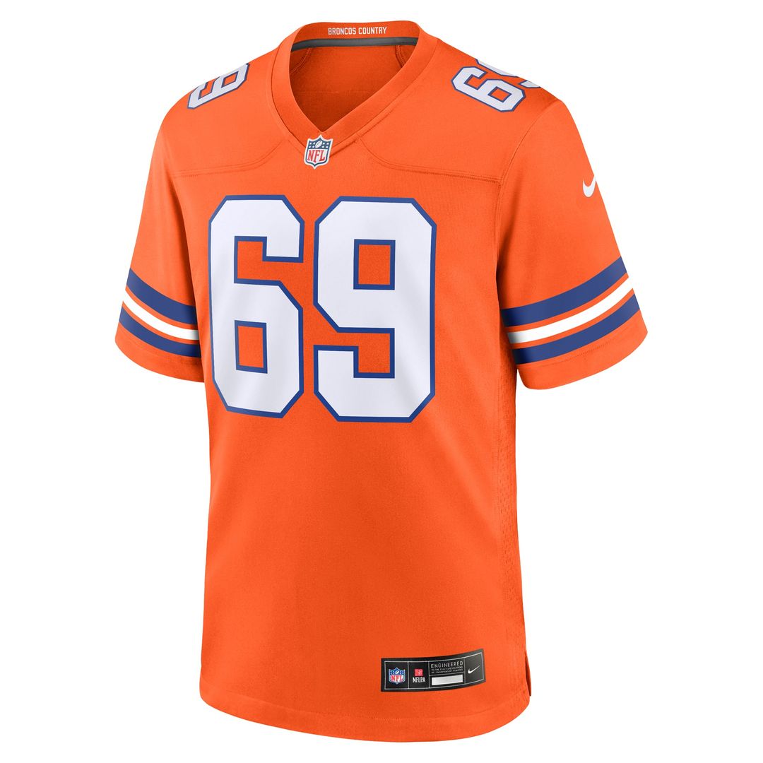 Mark Schlereth Denver Broncos Alternate Game Jersey - Orange