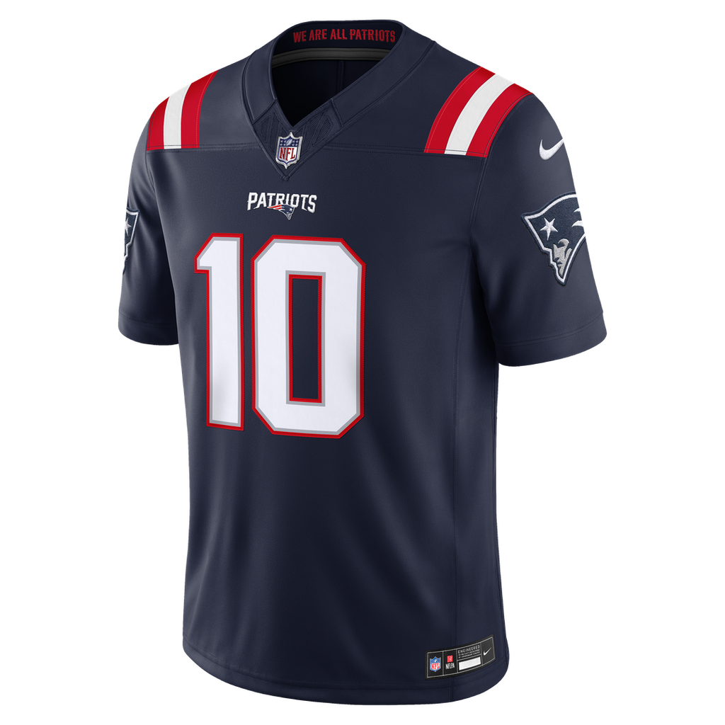 Drake Maye New England Patriots Vapor F.U.S.E. Stitched Limited Jersey - Navy
